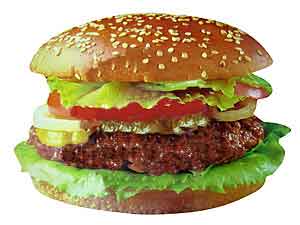 big juicy hamburger
