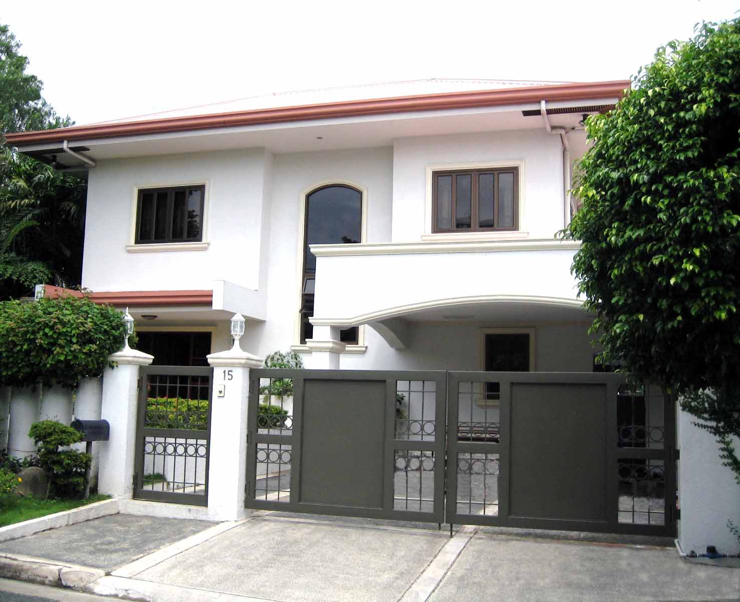 white two storey house